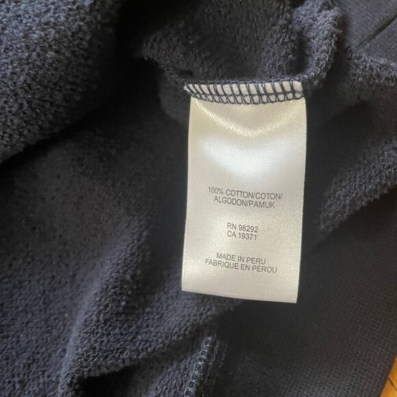 Tibi Sculpted Shoulder Sweatshirt, Navy, XXS, NWT - Picture 9 of 10